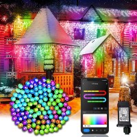 Dotwayaw Smart Christmas Lights 75Ft 200 Leds Smart Lights Segmented Led App Control With 44 Modes Million Colors Led Christmas Lights Indoor And Outdoor Lighting Decoration Ip65 Waterproof (2.4Hz)