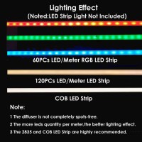 Besseto 10Pack 66Ft2M Black Led Aluminum Channel Led Strip Light Diffuser Aluminum Channel Profile Housing Extrusion For Under