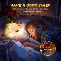 Uneede Voice Control Led Benson Night Light Cute Duck Animal Silicone Nursery Night Light Rechargeable Table Lamp Bedside Lamp