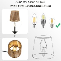 6 Pack Rattan Lamp Shade Clip On Bulb Handwoven Barrel Chandelier Lampshade Replacement Clipon Small Lamp Shades For Vanity L