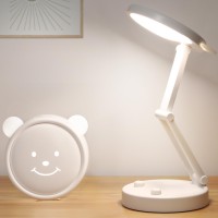 Boncoo Rechargeable Lamp Cute Bear Battery Operated Desk Lamp Portable Foldable Led Cordless Lamp Dimmable With 3 Color Mode