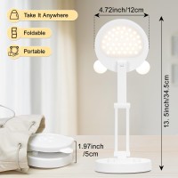 Boncoo Rechargeable Lamp Cute Bear Battery Operated Desk Lamp Portable Foldable Led Cordless Lamp Dimmable With 3 Color Mode