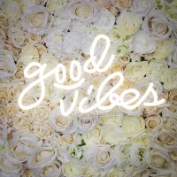 Good Vibes Neon Sign, Neon Signs For Wall Decor, Warm White Good Vibes Neon Lights For Bedroom, Usb Powered Handcrafted Led Neon Signs For Living Room Bar Club Home Decoration Indoor Outdoor