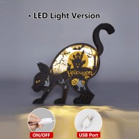 3D Wooden Animals Carving Led Night Light Wood Carved Lamp Festival Decoration Home Decor Desktop Desk Table Living Room Bedroo