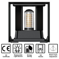 wall lamp with adjustable beam angleThis is a wall lamp that can adjust the beam up and down You can adjust the dimmer panel inside the wall lamp to design the light shape according to your needs With the combined use of several lamps the lighting effect 