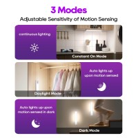 Under Cabinet Lighting 2 Pack, 2200Mah Motion Sensor Light Indoor, Under Cabinet Lights Wireless, Closet Lights, 60 Led Lights For Bedroom, Under Counter Lights For Kitchen