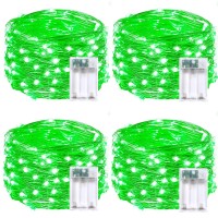 4Pack 50 Led Fairy Lights Battery Operated With Timer 16Ft Waterproof St Patricks Day Lights Outdoor Indoor Mini Twinkle Ligh