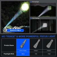 Qopoyu Led Rechargeable Flashlights High Lumens Flash Light 990 000 Lumens Super Bright Powerful Tactical Flashlight 5 Modes I