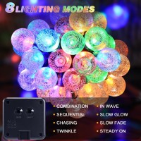 Syouhome 6-Pack 360 Led 216Ft Solar String Lights, Multicolor Crystal Globe Lights With 8 Modes, Solar Powered Lights Outdoor Waterproof For Garden Party Wedding Christmas Decorations