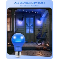 Edishine Purple Orange Light Bulbs A19 9W 60W Equivalent Led Bulbs E26 Base Orange Colored Light Bulb For Christmas Decora