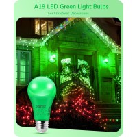 Edishine A19 Green Light Bulbs 14W Green Led Bulb Equivalent 100W Colored Light Bulbs E26 Base Green Led Light Bulb For Hallow