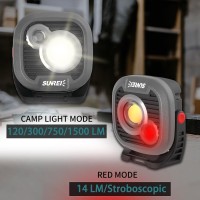 Led Rechargeable Magnetic Work Light Sunrei Mechanic Light Power Bank 180 Rotating 1500Lm 6 Modes Magnetichook Ipx5 Waterpro