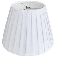 Tooto Star Small Lamp Shade White Pleated 6X10X75Inch Bell Shade For Table Lamps Floor Lamps And Pendant Lamps Spider Fitter