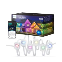 Eufy Permanent Outdoor Light E120, 100Ft With 60 Dual-Led Rgb And Warm White Eave Lights, App Control, Ai Light Design, Endless Themes For Halloween, Christmas Lights, Works With Eufy Cameras