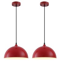 Sesiment Red Kitchen Pendant Light 118Inches 2 Packs Kitchen Light Fixtures Dome Pendant Light Pendant Light Kitchen Island For