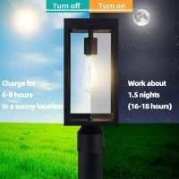 Zinnze Solar Lamp Post Light Outdoor Waterproof