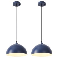 Sesiment Blue Pendant Light Fixtures 118Inches 2 Packs Metal Hanging Light Fixtures For Kitchen Island Kitchen Pendant Light Ce