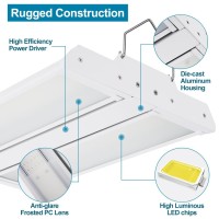 Xbuyee High Bay Led Shop Light 2Pack 135Ft 150W 21000Lm 5000K Daylight 100277V Commercial Led Linear High Bay Lights For War