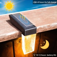 Ilenis Solar Deck Lights Outdoor, 20 Lumens Led Solar Step Lights For Outdoor Stairs, Step, Fence, Yard, Patio, And Pathway (Warm White & Rgb Colors, 4 Pack)