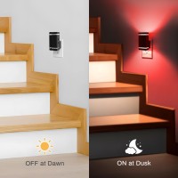 Doresshop Red Night Light Auto Onoff 0100 Lm Adjustable Brightness Dimmable Plug Into Wall Light Sensor Night Light For Kid