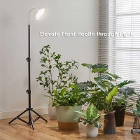 Yadoker Halo Grow Light Full Spectrum Led Floor Plant Light For Indoor Plants Grow Lamp With 8H12H16H Timer 10Level Bright