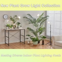 Yadoker Halo Grow Light Full Spectrum Led Floor Plant Light For Indoor Plants Grow Lamp With 8H12H16H Timer 10Level Bright