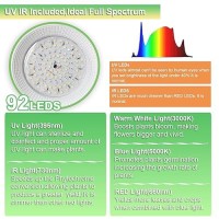 Yadoker Grow Lights For Indoor Plants Full Spectrum Clip On Grow Light With 8H12H16H Timer 10Level Brightness Adjustable G