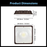 Hyperlite Led Canopy Light 60W 2Packs 5000K Daylight Canopy Led Lights Outdoor 8400Lm Gas Station Carport Ceiling Light For Gara