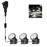 Crepow Cold White Pond Lights Super Bright Led Underwater Submersible Landscape Spotlights Switch Control Ip68 Waterproof Foun