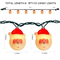 Christmas Santa Claus String Lights 85Ft Christmas Santa Claus Decorative String Lights With 10 Santa Claus Lights Plug In Wa