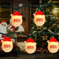 Christmas Santa Claus String Lights 85Ft Christmas Santa Claus Decorative String Lights With 10 Santa Claus Lights Plug In Wa