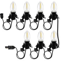 Accessory Cord With 7 Led Light Bulb And Female Plug 14 Ft Christmas Village Light Cord With Clip C7 Led Night Lights For Indo