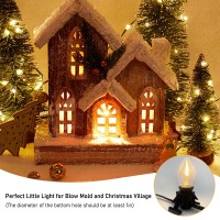 Accessory Cord With 7 Led Light Bulb And Female Plug 14 Ft Christmas Village Light Cord With Clip C7 Led Night Lights For Indo