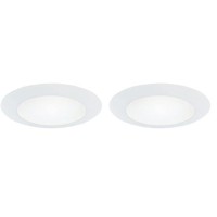 Halo 70Ps Recessed Light Trim With Frosted Albalite Lens White 6 In Pack Of 2