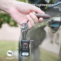 Wuben X3 Edc Keychain Flashlight With Rechargeable Charging Box 180 Degree Rotating Head Mini Flashlight Ip65 Waterproof Magnet