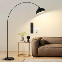 Arc Floor Lamp For Living Room With Remote 78 Black Standing Lamp With Led Bulb Stepless Dimmable Color Temperature Brigh