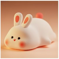 Fovnot Bunny Squishy Lamp Usb Rechargeable Silicone Squishy Night Light Cute Kids Squishy Light With Touch Sensor 3 Modes Adjus