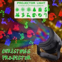 12 Patterns Christmas Projector Light Led Motion Outdoor Xmas Landscape Stage Lamp Holiday Christmas Decoration