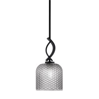 Cavella 1 Light Mini Pendant Shown In Matte Black Finish With 7