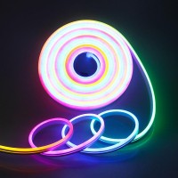 Alitove Led Neon Strip Lights Addressable Ws2811 Rgb Ic 32.8Ft Room Decor Flexible Programmable Digital Led Pixels Strip Light 24V Outdoor Ip65 Waterproof Led Rope Lights(No Power Supply & Controller)