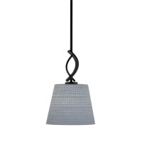 Cavella 1 Light Stem Mini Pendant Shown In Matte Black Finish With 10