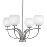 Cavella 4 Light Chandelier Shown In Graphite Finish With 5.75