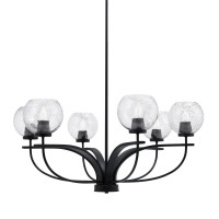 Cavella 6 Light Chandelier Shown In Matte Black Finish With 5.75