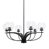 Cavella 6 Light Chandelier Shown In Matte Black Finish With 5.75