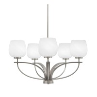 Cavella 5 Light Chandelier Shown In Graphite Finish With 6