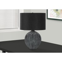 Monarch Specialties 9618 Lightingtable Lamp, Black Ceramic, Shade, Contemporary Lighting-23 H Table, 16