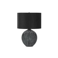 Monarch Specialties 9618 Lightingtable Lamp, Black Ceramic, Shade, Contemporary Lighting-23 H Table, 16