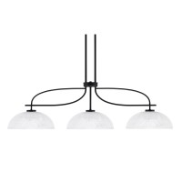 Cavella 3 Light Island Light Shown In Matte Black Finish With 13