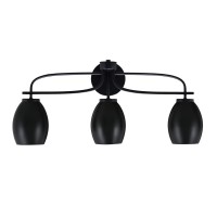 Cavella 3 Light Bath Bar Shown In Matte Black Finish With 5