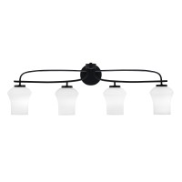 Cavella 4 Light Bath Bar Shown In Matte Black Finish With 5.5